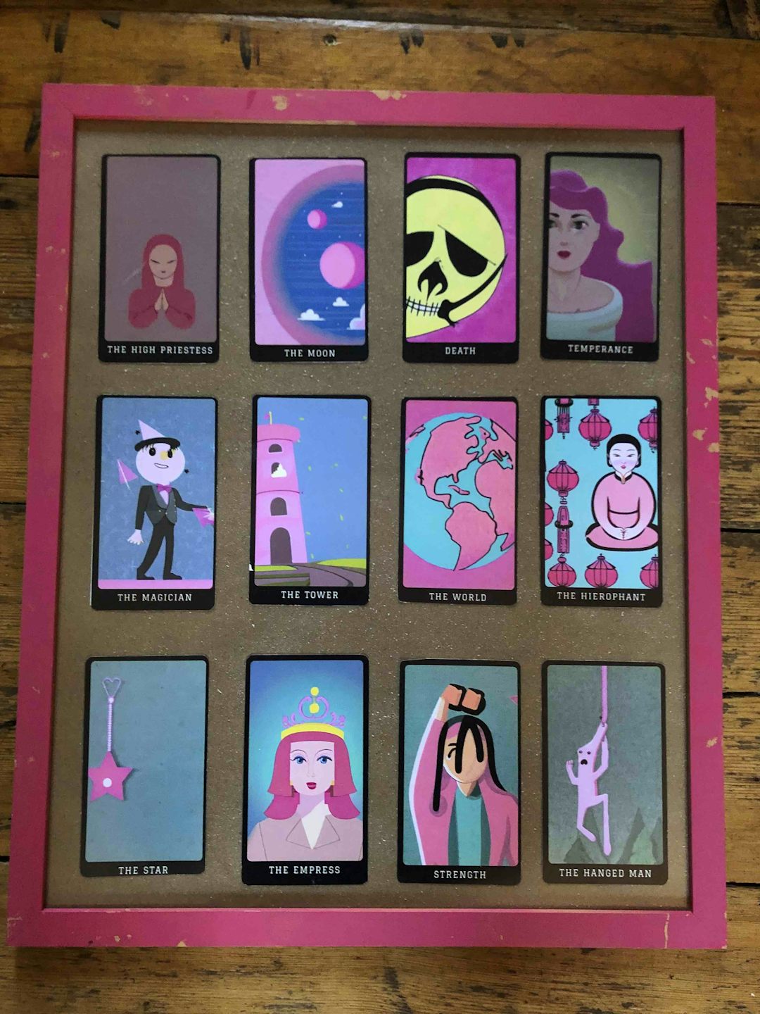 Pink Power Tarot Frame - 12 Cards