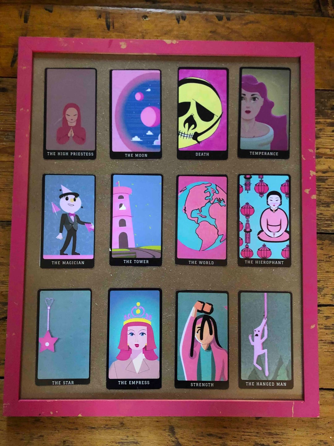 Pink Power Tarot Frame - 12 Cards
